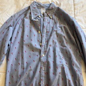 Brook Brothers Slim Fit Oxford Shirt Medium Palm Tree Print The Original Plo Shi